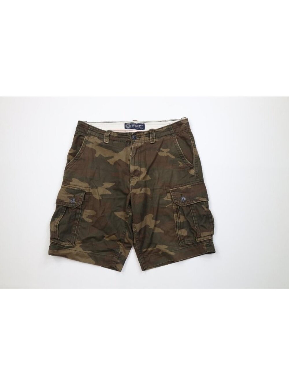 Vintage Y2K American Eagle Outfitters Mens 32 Faded Camouflage Cargo Shorts